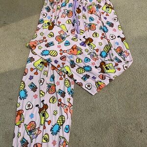 Valentines themed SpongeBob pajama pants